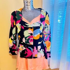 Moschino Jacket | Art Deco Fish Print | Size 12